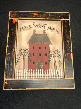 Home Sweet Home Wall Decor - Rustic Black & Red